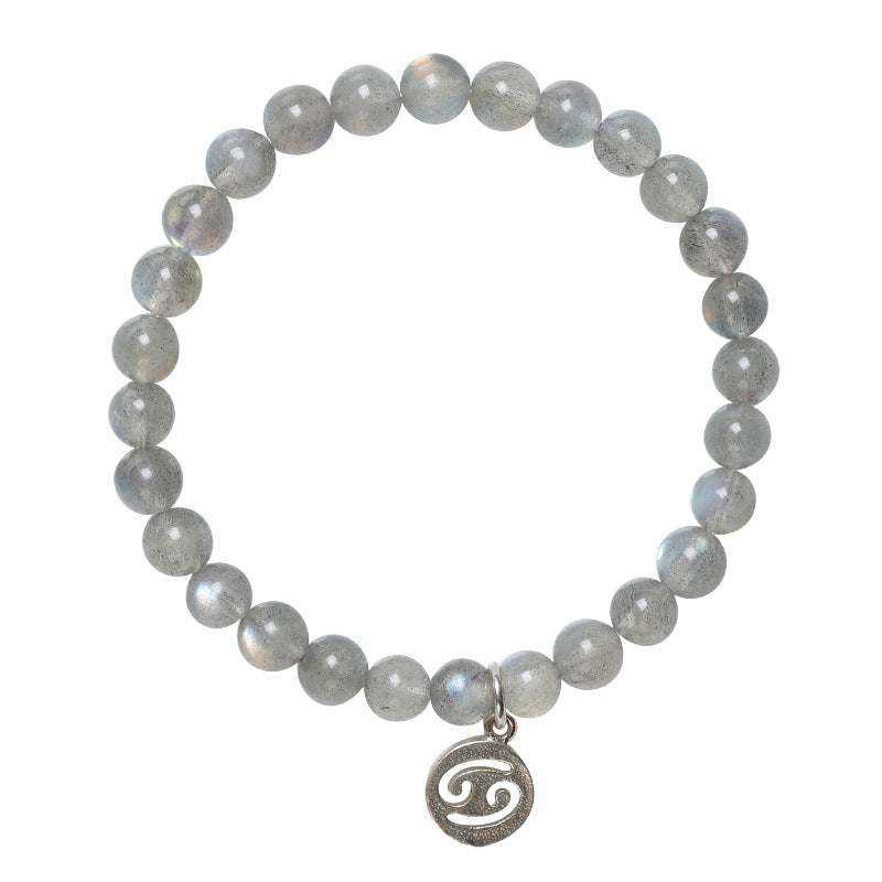 KarmaRipple's 12 Constellations of the Zodiac Moonstone Charming Bracelet p19