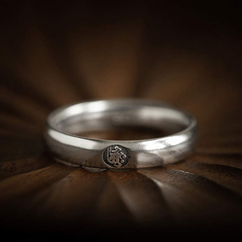KarmaRipple's 925 Sterling Silver Chinese Zodiac Natal Buddha Blessing Pair Ring p23