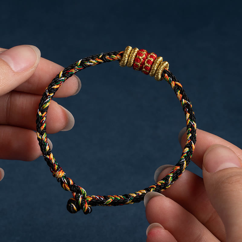 KarmaRipple's Tibet Handmade Chinese Zodiac Natal Buddha Fortune Strength Woven String Bracelet p27