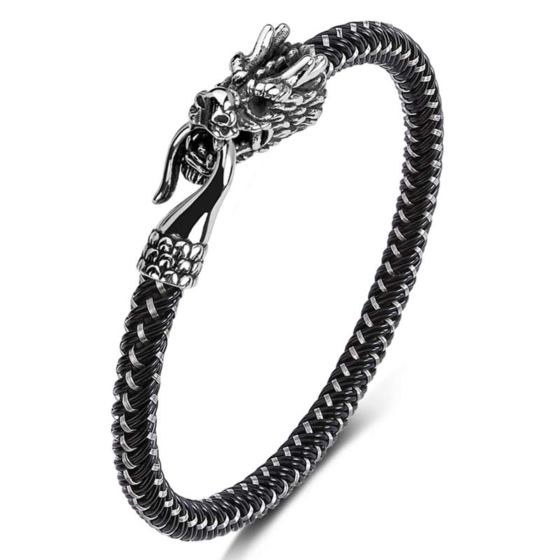 KarmaRipple's Dragon Titanium Steel Protection Fortune Bracelet p1