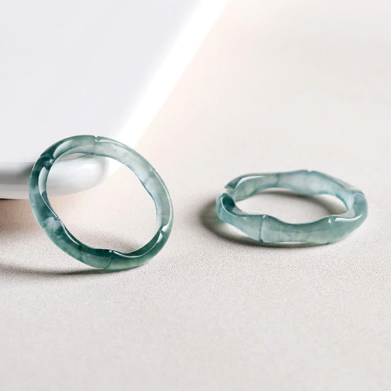 KarmaRipple's Authentic Jade Bamboo Prosperity Abundance Ring p4