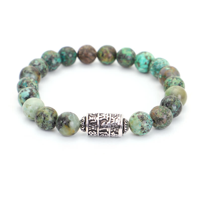 KarmaRipple's Authentic Lazurite Pietersite Unakite Om Mani Padme Hum Bead Positive Bracelet p10