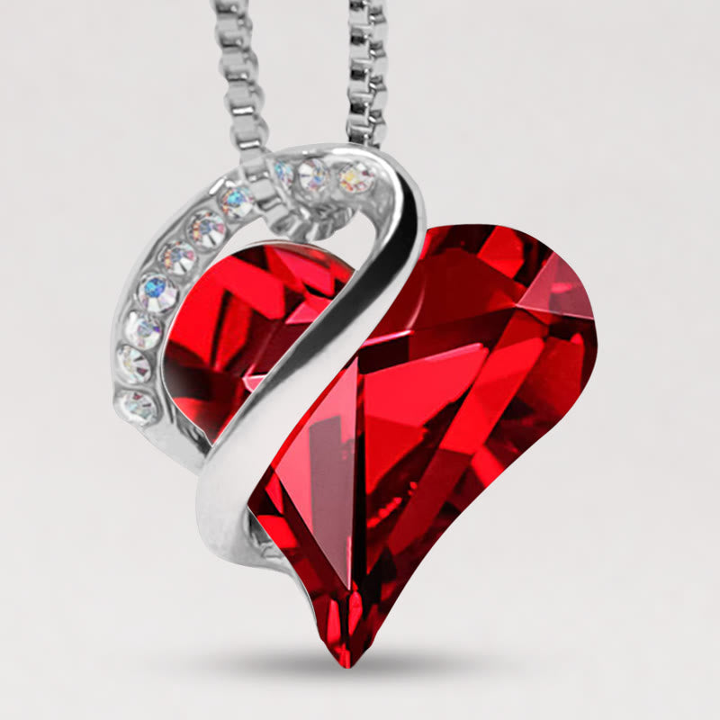 KarmaRipple's Love Heart Birthstone Balancing Energy Pendant Necklace p1