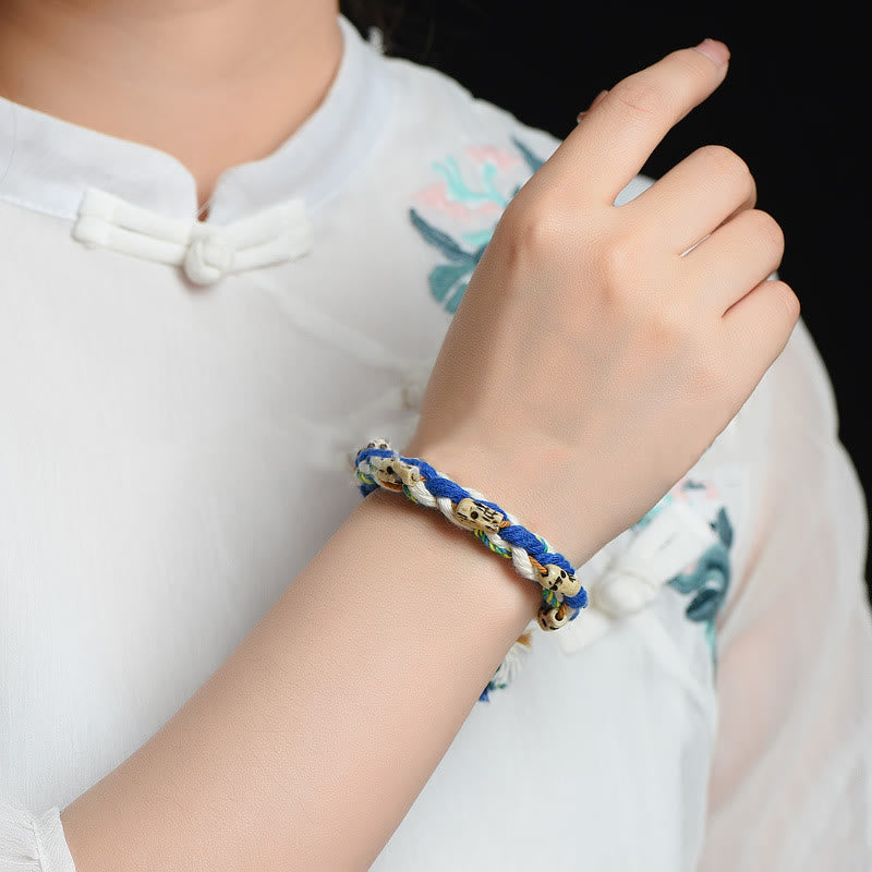 KarmaRipple's Tibetan Zakiram Goddess of Wealth Bead Engraved Handmade Fortune Bracelet p16