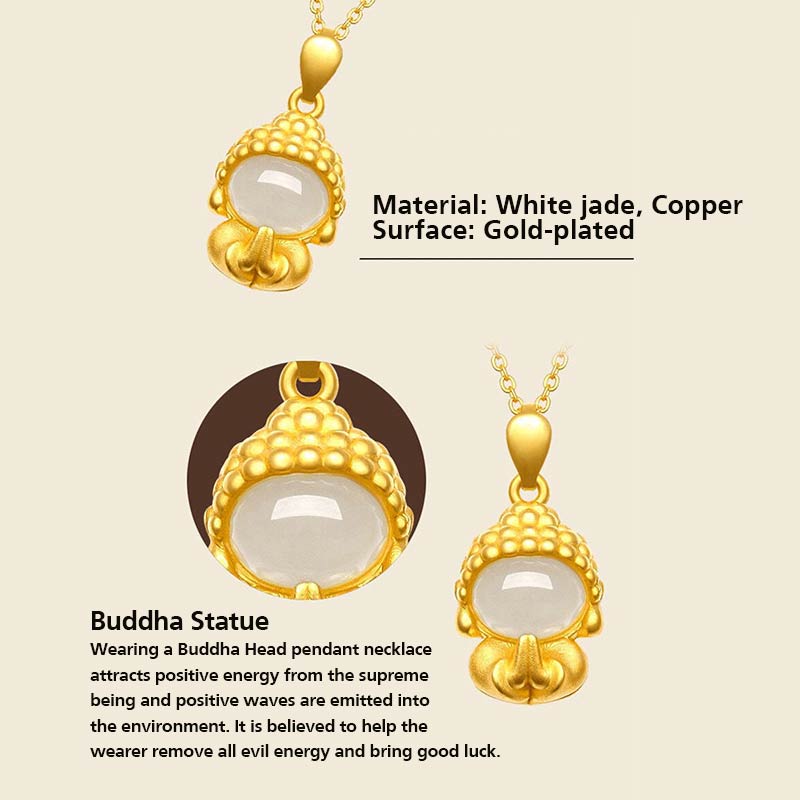 KarmaRipple's Ivory Jade Buddha Success Necklace Pendant p6