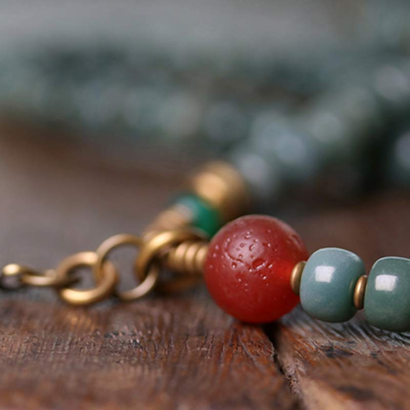KarmaRipple's 108 Mala Beadwork Bodhi Seed Dzi Bead Wisdom Bracelet p8