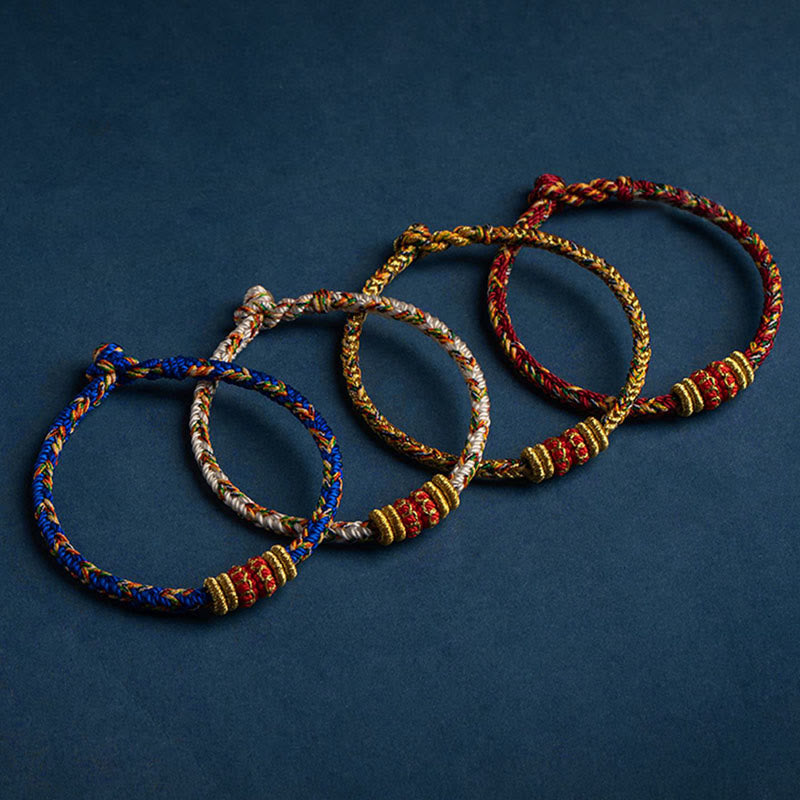 KarmaRipple's Tibet Handmade Chinese Zodiac Natal Buddha Fortune Strength Woven String Bracelet p9