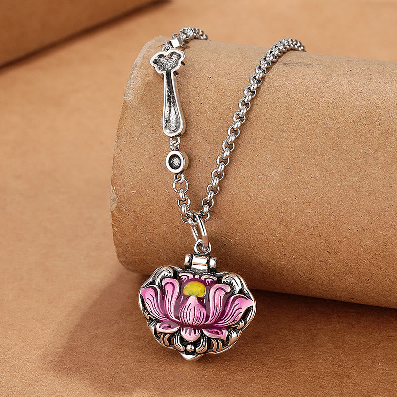 KarmaRipple's Tibet Bronze Lotus Fortune New Begining Pendant Necklace p1