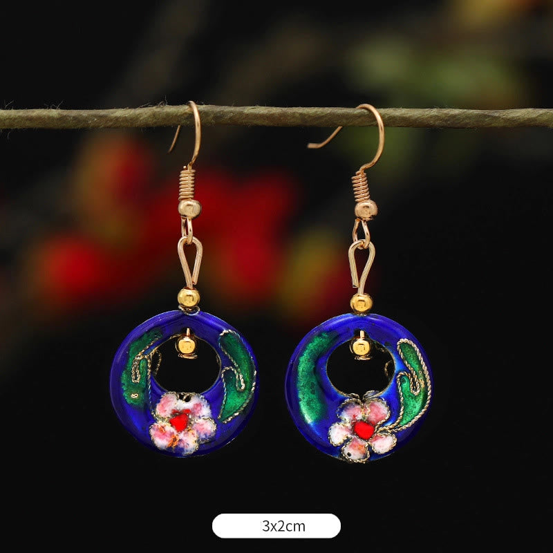 KarmaRipple's Lotus Butterfly Flower Alloy Bronze Enlightenment Drop Earrings p40