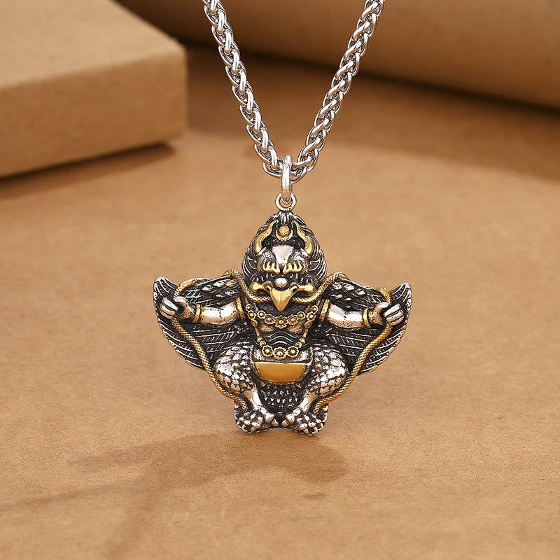 KarmaRipple's Tibet Garuda Bird Bronze Protection Pendant Necklace p1