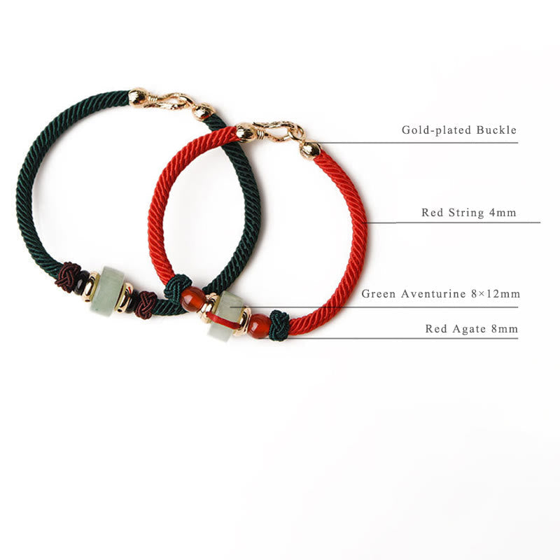 KarmaRipple's Tibetan Green Aventurine Fortune Braid String Bracelet p12