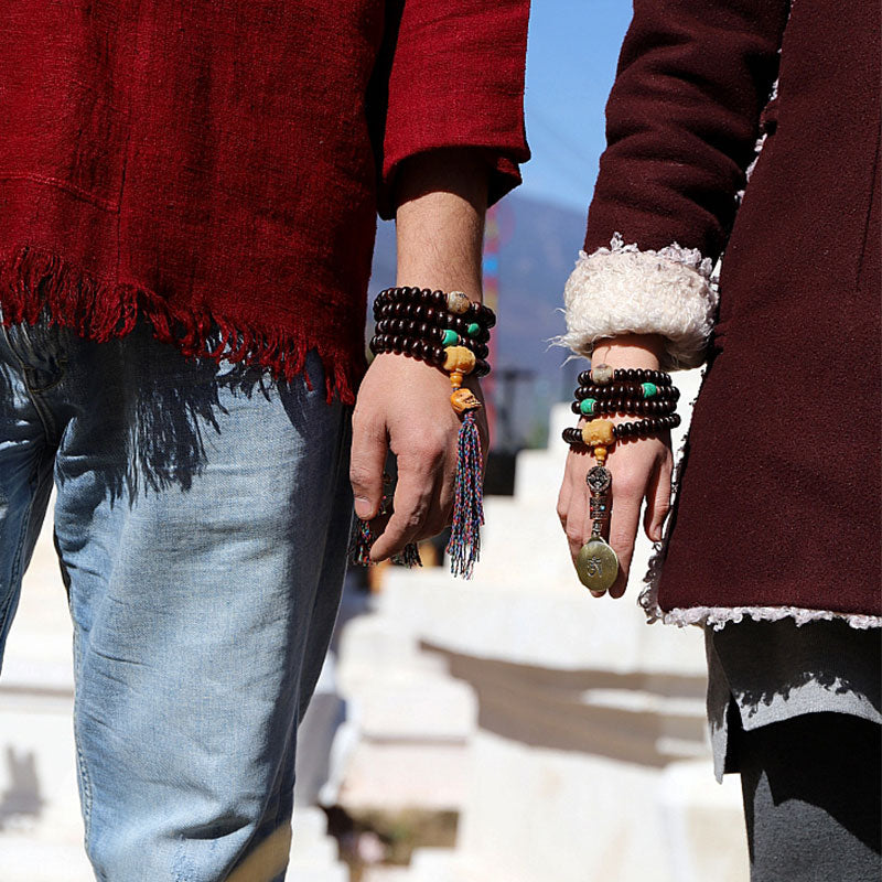 KarmaRipple's Tibet 108 Mala Beadwork Purple Bodhi Seed Bagua Vajra Auspiciousness Bracelet p4