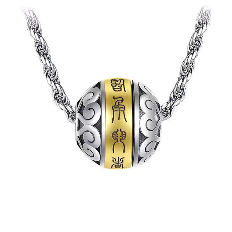 KarmaRipple's Taoist Nine-Character Mantra Engraved Amulet Balance Pendant Rotatable Necklace p4