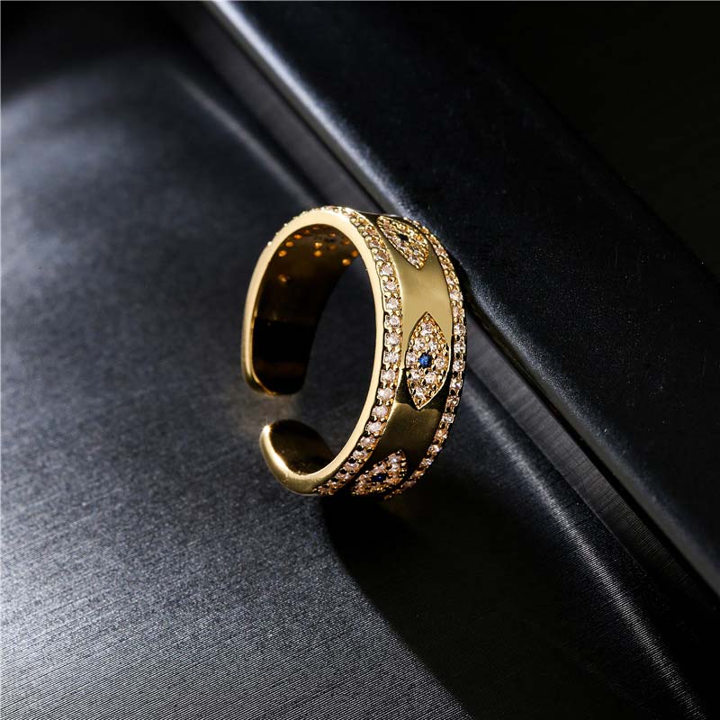 KarmaRipple's Evil Eye Fortune Blessing Bronze Alloy Ring p3