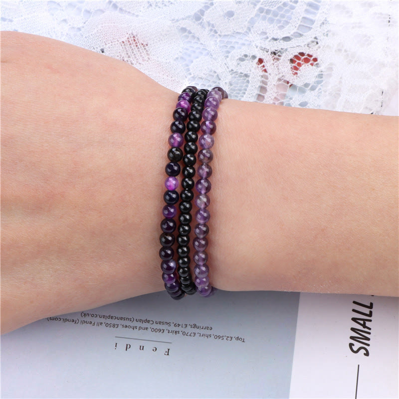 KarmaRipple's 3Pcs Authentic Gemstone Stone Inner Peace Spiritual Bracelet p12