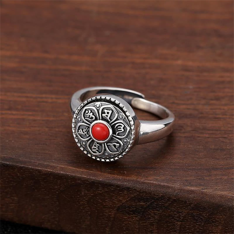 KarmaRipple's Tibetan Om Mani Padme Hum Peace Rotatable Ring p23