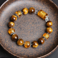 KarmaRipple's Tiger Eye Bead Fortune Prosperity Bracelet