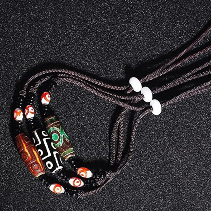 KarmaRipple's Tibetan Nine-Eye Dzi Bead Protection String Pendant p10