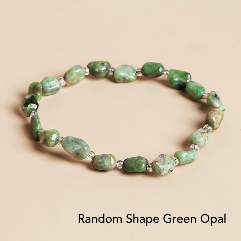KarmaRipple's Authentic Irregular Shape Stone Gemstone Meditation Balance Bracelet p58