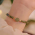 Green Hetian Jade Bead Peridot Bamboo(Wrist Circumference 14-15cm)
