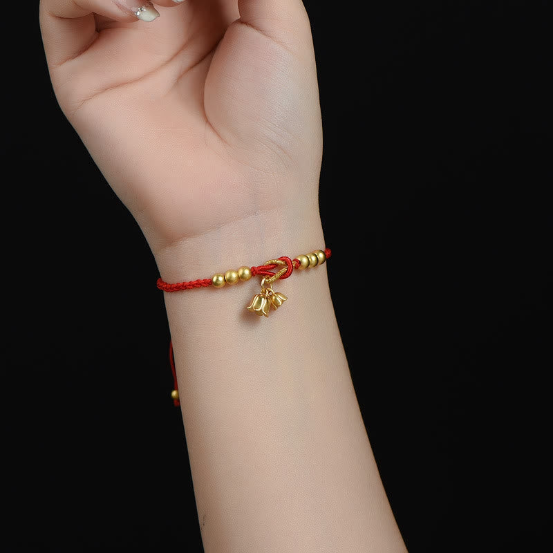 KarmaRipple's Handcrafted Lily Of The Valley Flower Talisman Design Fortune Protection Woven Bracelet p7