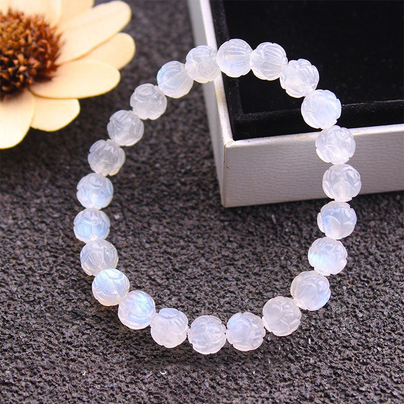 KarmaRipple's Authentic Moonstone Lotus Love Bracelet p5