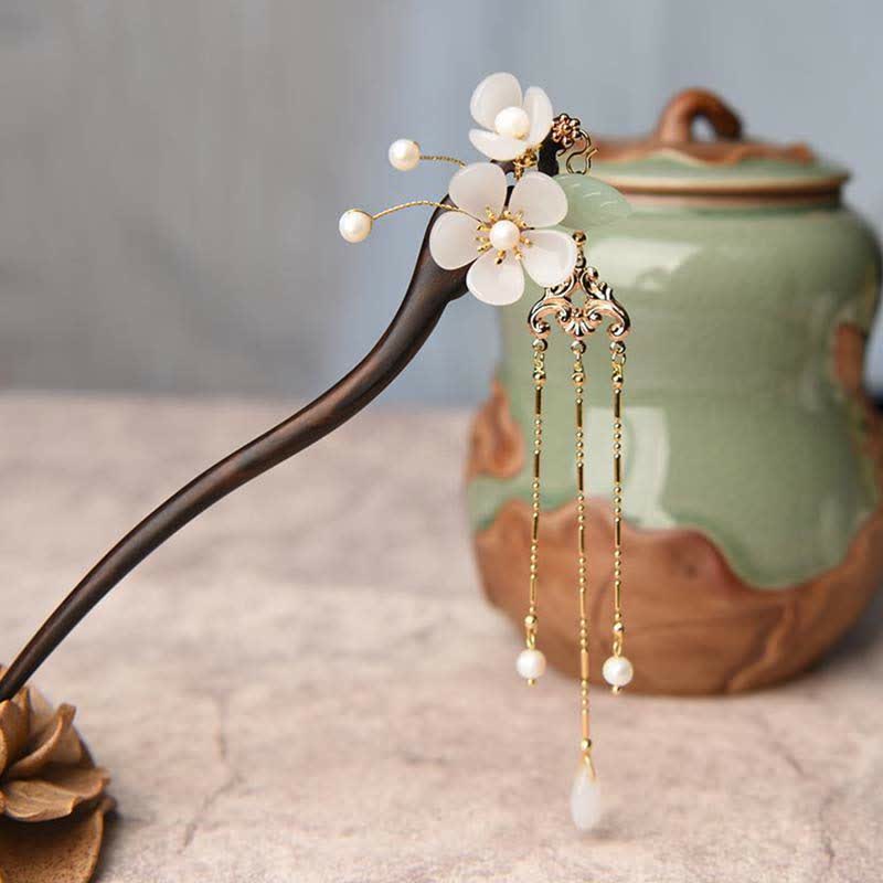KarmaRipple's Ebony Flower Protection Blessing Hairpin Decorations p2