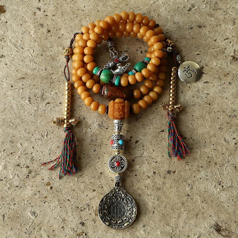 KarmaRipple's Tibet 108 Mala Beadwork Bodhi Seed Bagua Vajra Wealth Bracelet p1