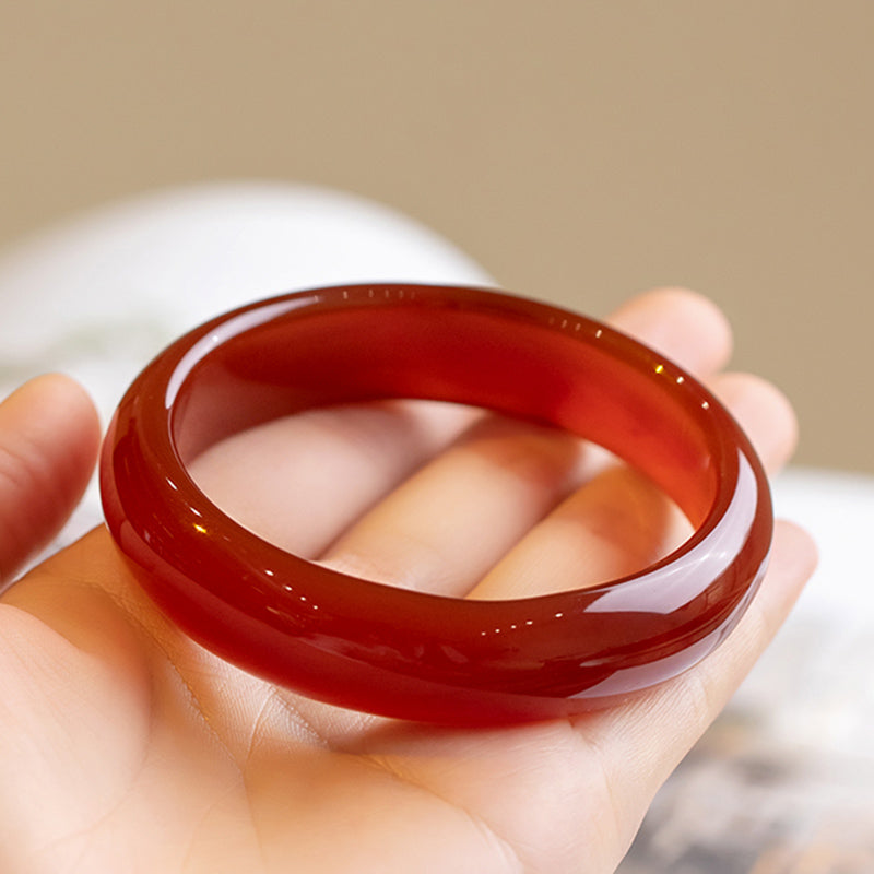 KarmaRipple's Authentic Red Agate Confidence Bracelet Bangle p5