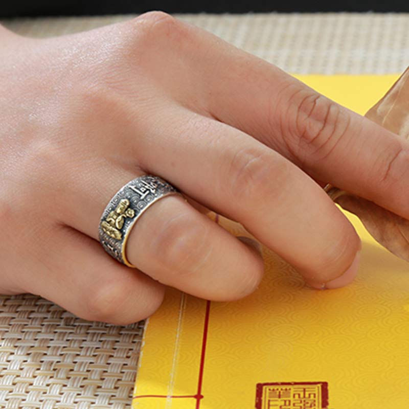 KarmaRipple's Chinese Zodiac Natal Buddha Wealth Fortune Adjustable Ring p14
