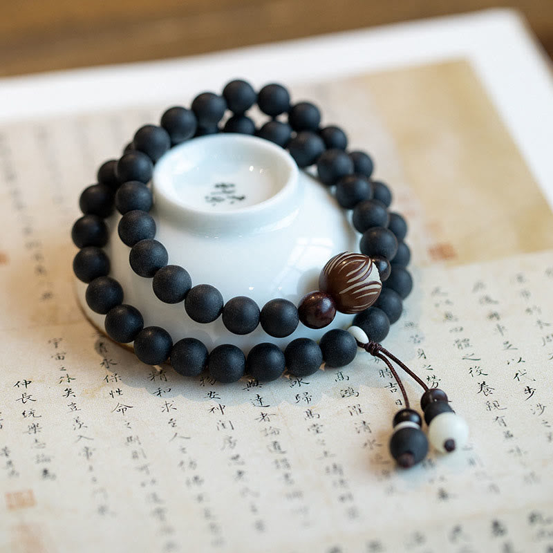 KarmaRipple's Tibetan Double Layer Cypress Bodhi Lotus Balancing Bracelet p1