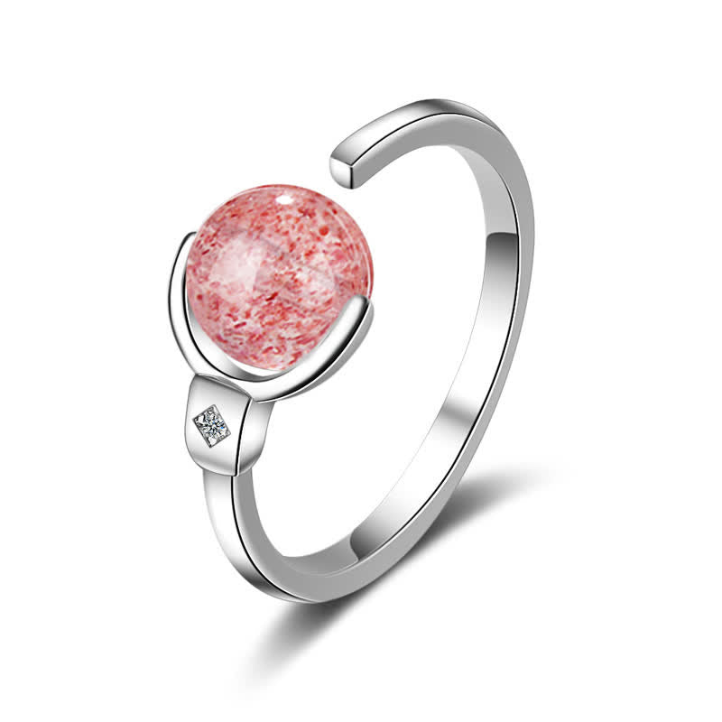 KarmaRipple's Pink Gemstone Soothing Rotation Ring p2