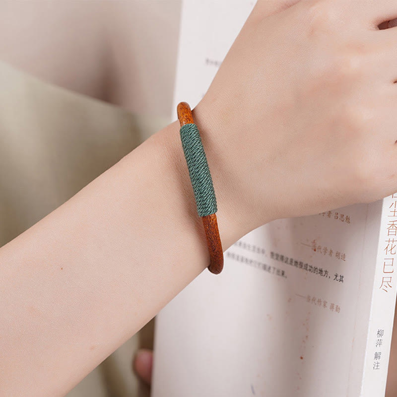 KarmaRipple's Tibetan Leather Handmade Five Elements Fortune Braid String Buckle Bracelet p10