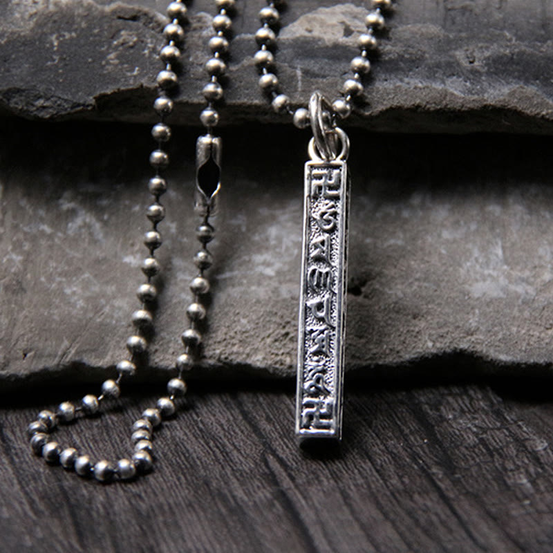 KarmaRipple's 925 Sterling Silver Tibetan Om Mani Padme Hum Buddha Swastika Symbol Wisdom Pendant Necklace p2