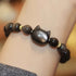 Silver Sheen Obsidian / Cat Head New Edition / 8mm