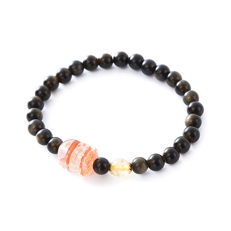 KarmaRipple's Authentic Gold Sheen Obsidian PiXiu Wealth Protection Bracelet p4