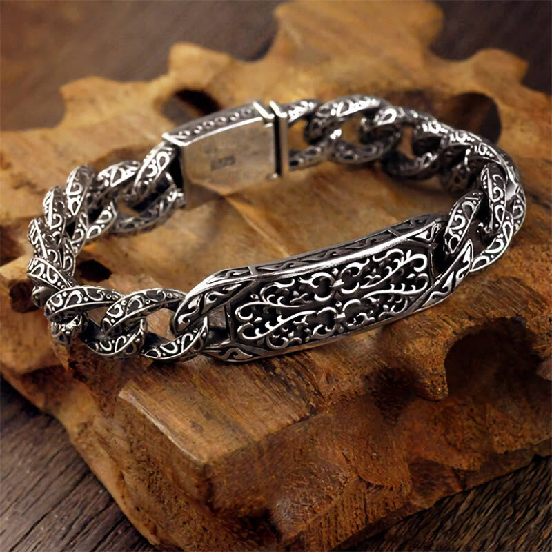 KarmaRipple's Vintage Patterns Engraved Balancing Bracelet p1