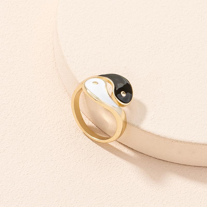 KarmaRipple's Yin Yang Symbol Adjustable Blessing Pair Ring p4