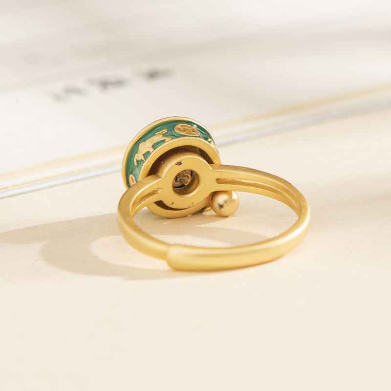 KarmaRipple's Yin Yang Bronze Fortune Wealth Rotatable Ring p5