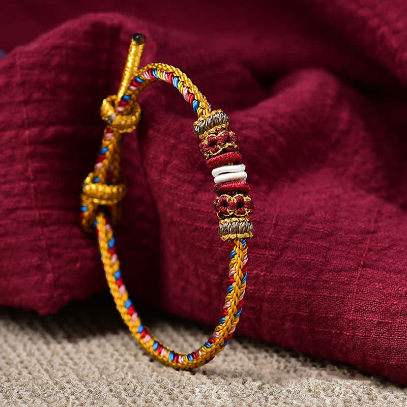 KarmaRipple's Handmade Dunhuang Color Fortune Braid String Bracelet p9