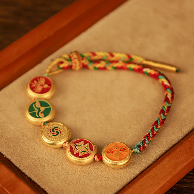 KarmaRipple's Tibetan Five God Of Wealth Colorful Rope Woven Fortune Bracelet p11