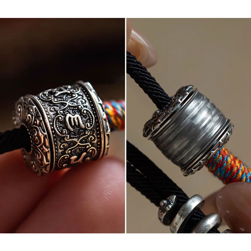 KarmaRipple's Tibetan Om Mani Padme Hum Carved Amulet Double Wrap Bracelet p16