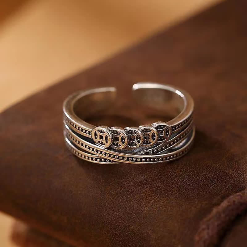 KarmaRipple's Bronze Coin Wealth Fortune Ring p4