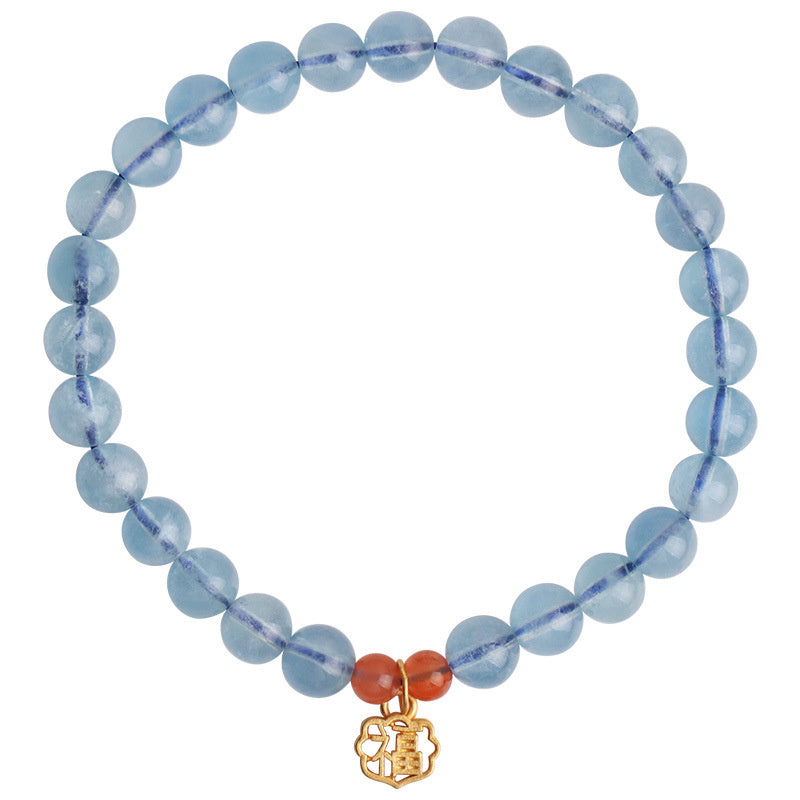 KarmaRipple's Authentic Aquamarine Red Agate Balancing Talisman Bracelet p6