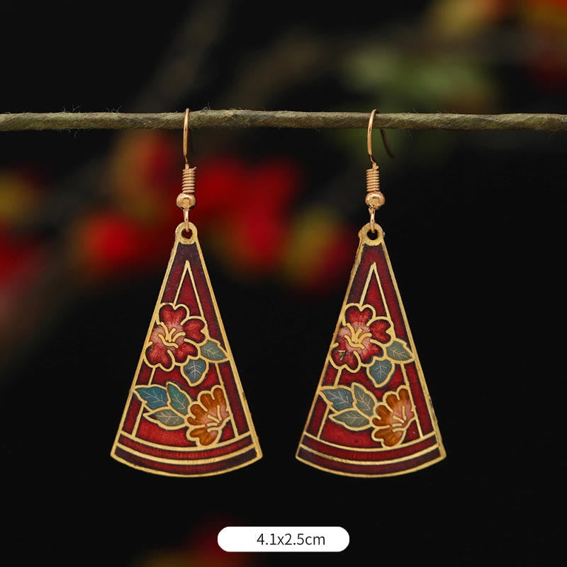 KarmaRipple's Lotus Butterfly Flower Alloy Bronze Enlightenment Drop Earrings p34