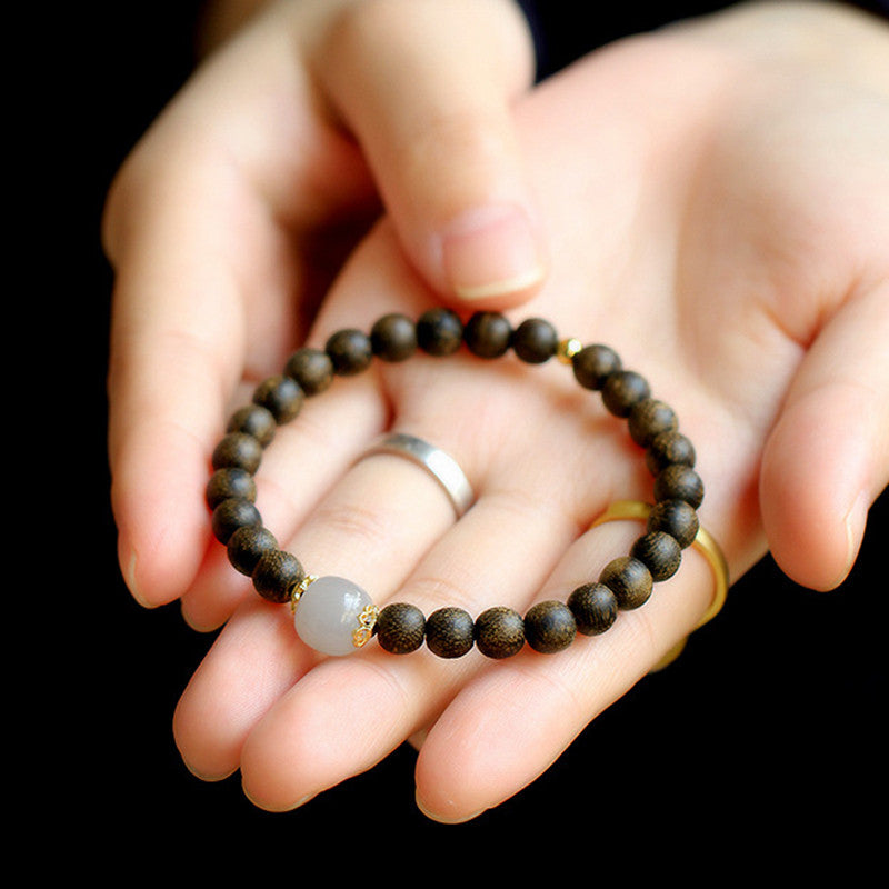 KarmaRipple's Agarwood Jade Strength Calm Bracelet p4