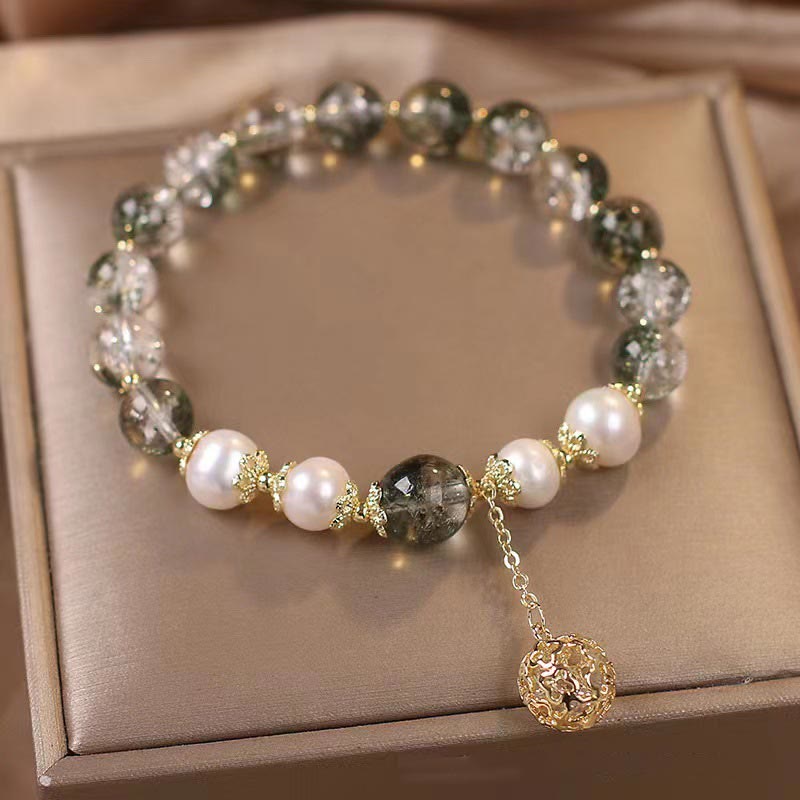 KarmaRipple's Green Phantom Pearl Self-acceptance Talisman Bracelet p5