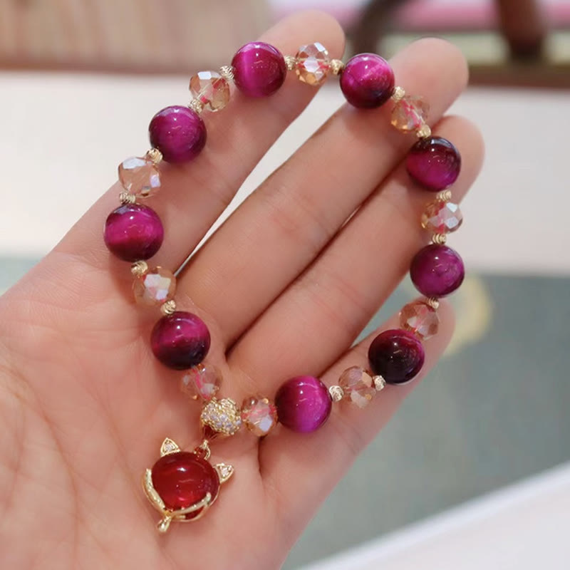 KarmaRipple's Red Tiger Eye PiXiu Fox Protection Self Confidence Bracelet p8