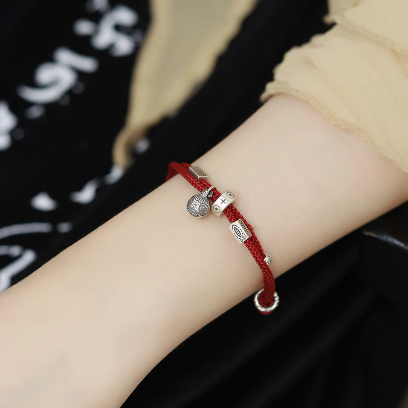 KarmaRipple's 925 Sterling Silver Gold Swallowing Beast Koi Fish Wealth Handcrafted Woven Bracelet p4