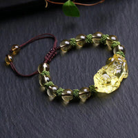 KarmaRipple's Authentic Citrine Pixiu Wealth Protection Bracelet